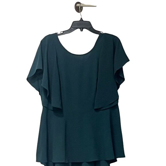 City Chic Romantic Mood PeplumTop, Jade, Size XXS (US 12)-see size chart - Picture 5 of 12